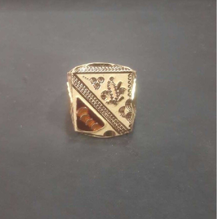 22KT Yellow Gold Gents Indian Designer Ring