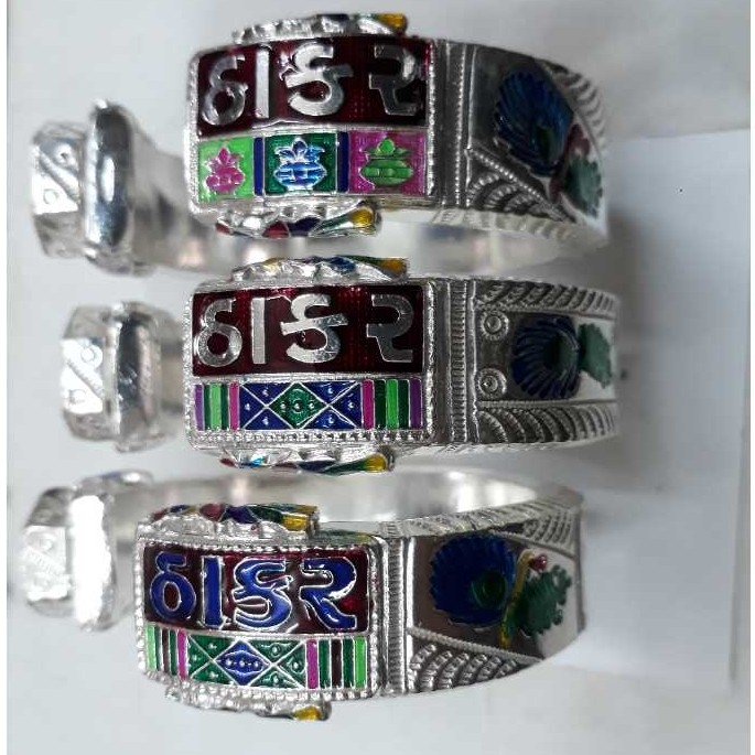 Silver Gents Indian Fancy Bharvadi Kada