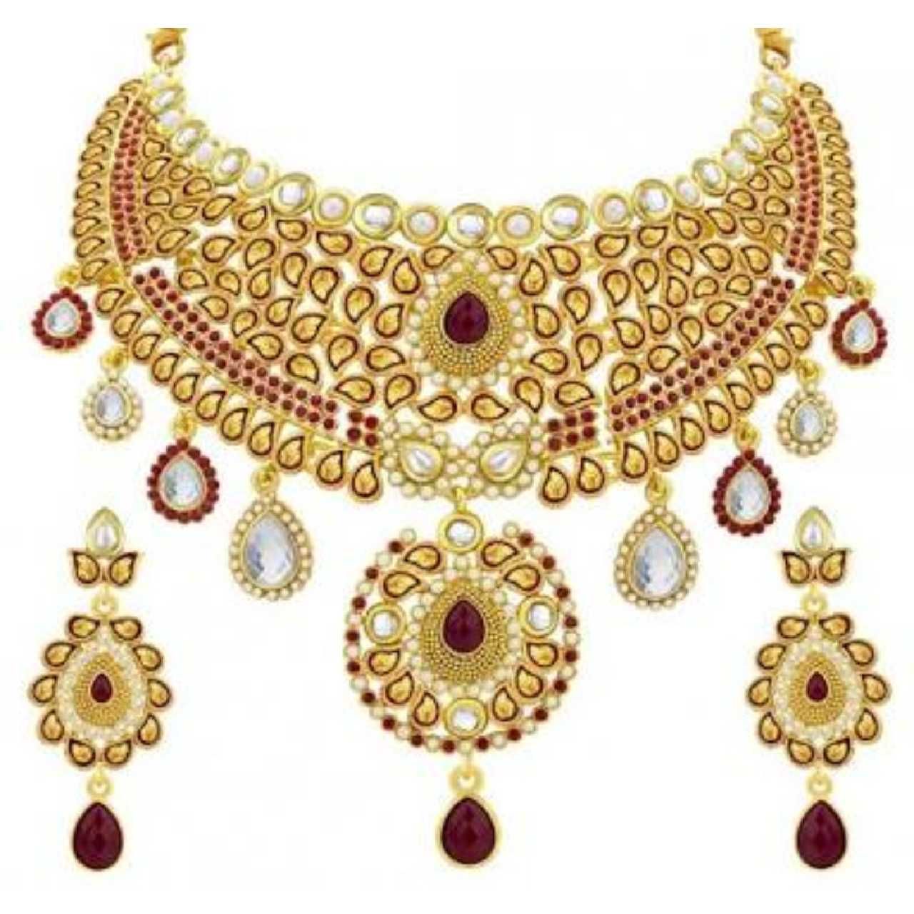 22K / 916 Gold Indian Designer Necklace Set