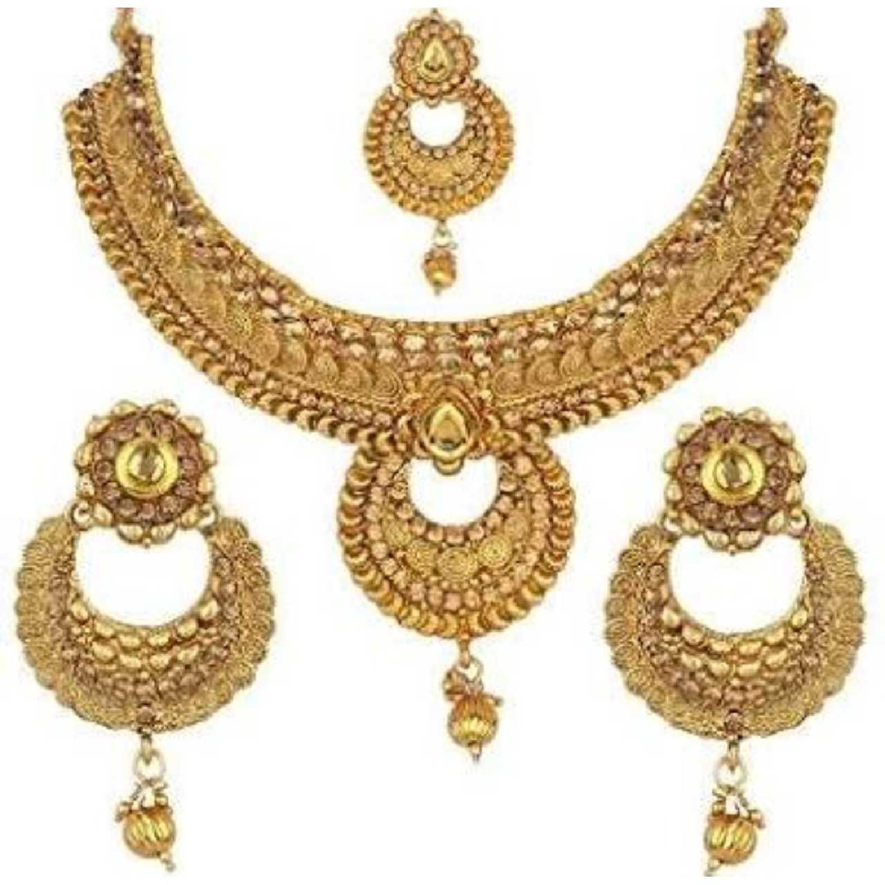 22K / 916 Gold Ladies Uncut Necklace Set