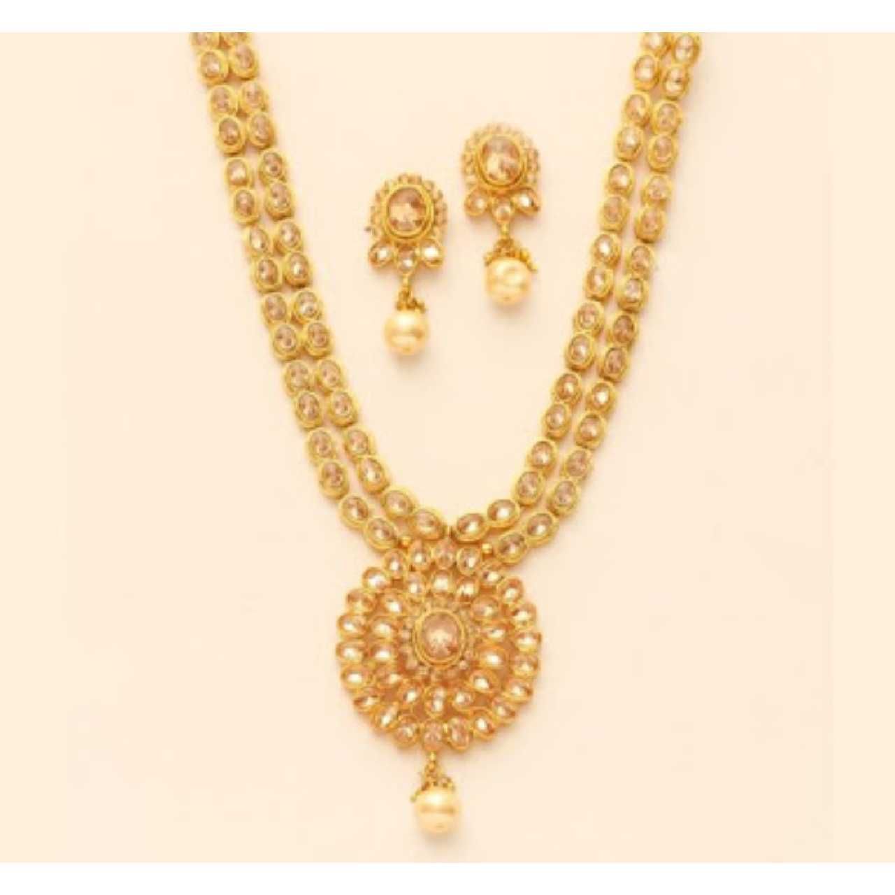 22K / 916 Gold Indian Vertical Necklace Set