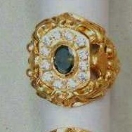 18K Gold Ladies Indian Fancy Ring Yellow