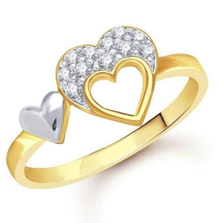 18K Gold Ladies Indian Fancy Ring Yellow