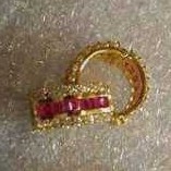 18K Gold Ladies Indian Fancy Bali Yellow