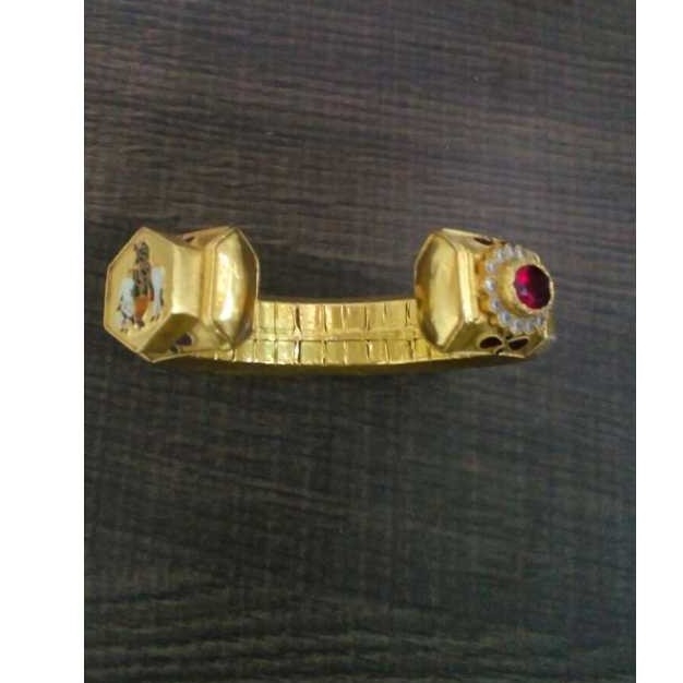 Gold Gents Indian Fancy Bharvadi Kada Yellow
