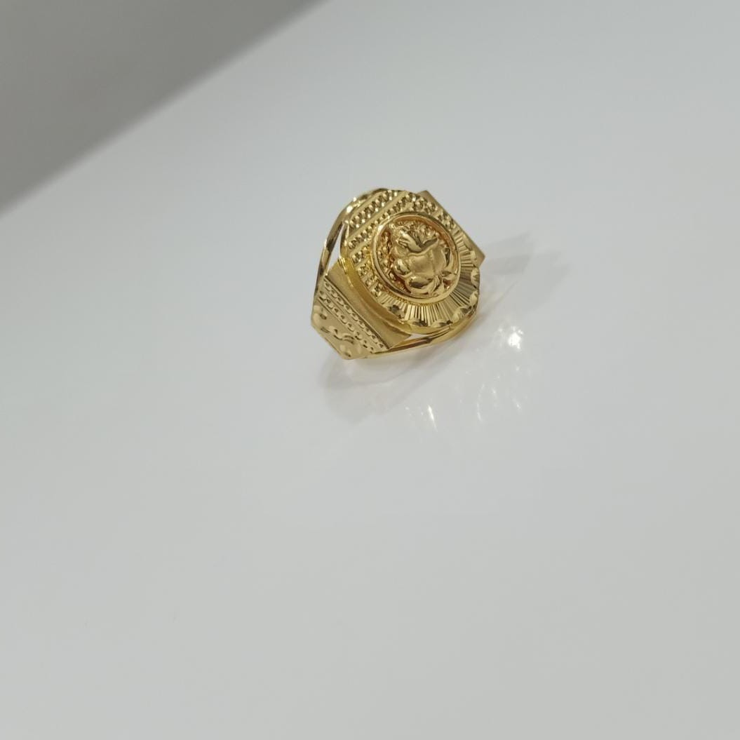 916 Gold Ganesh Design Ring