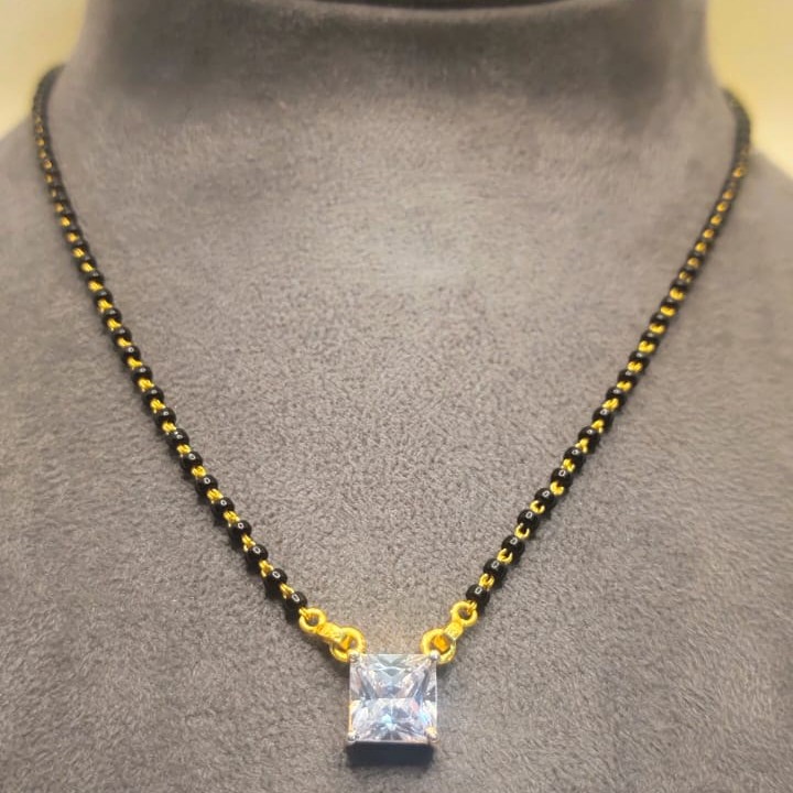 22K Gold Single Stone Mangalsutra