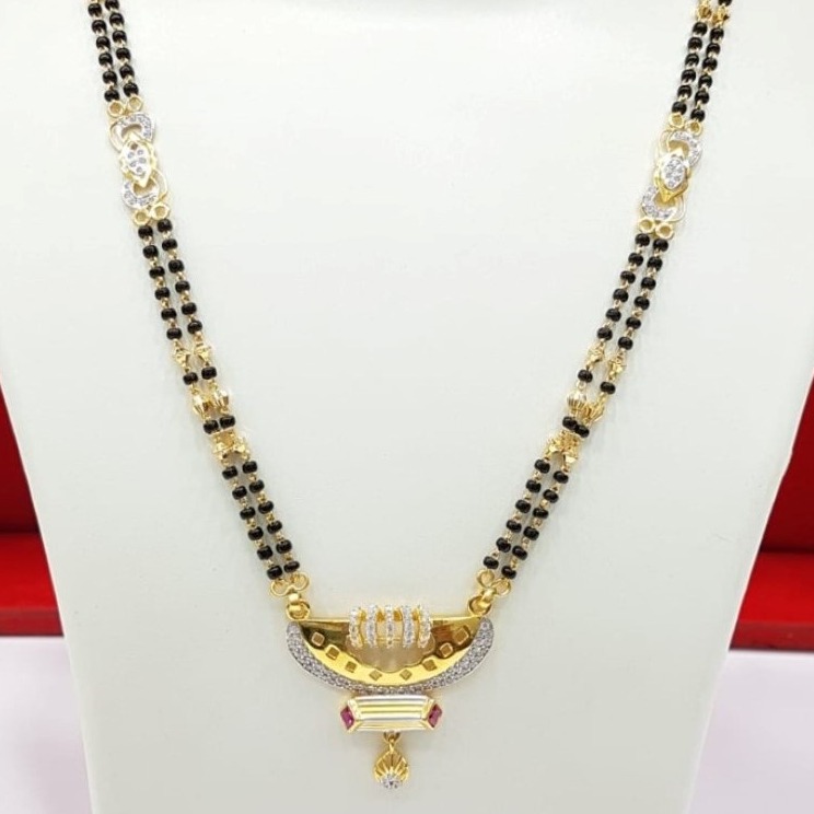 22kt gold plain design mangalsutra