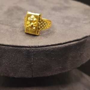 22kt gold ganeshji ring