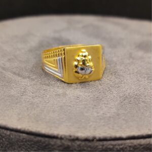 22kt gold ganesh design ring