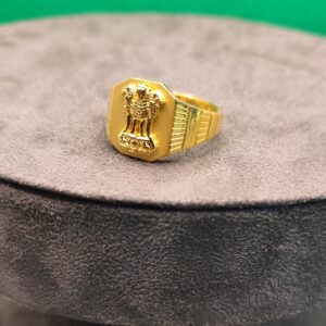 916 gold Ashok stambh fancy gents ring