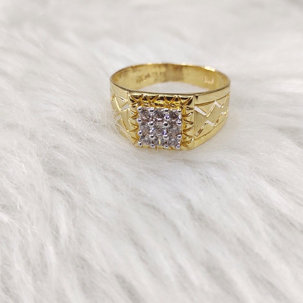 22 carat 916 gents fancy diamond ring - Image 2