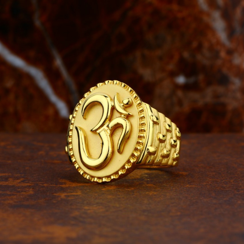 bhavishya rate 916 fancy gents Om ring