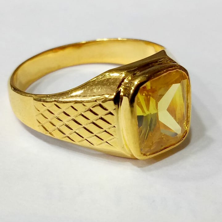 22 carat 916 pukhraj Guru gents ring