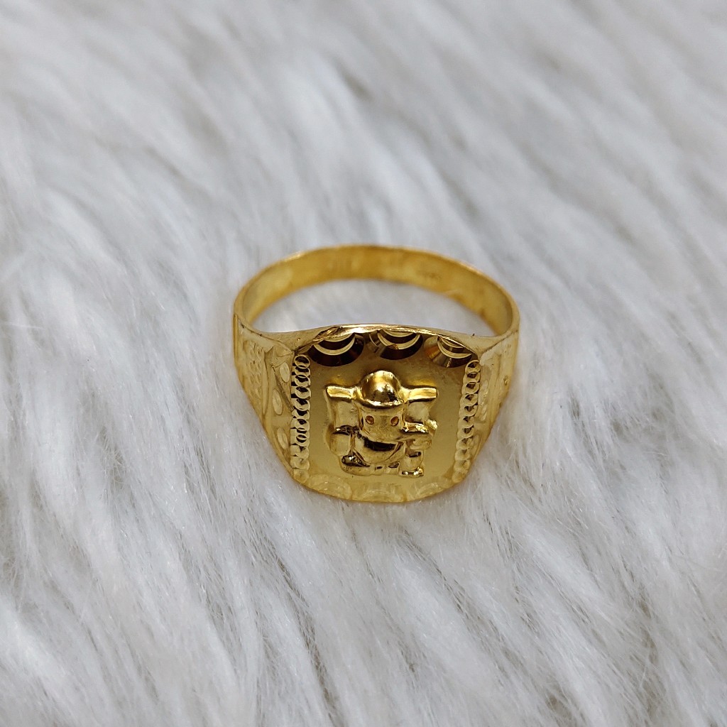 22 carat 916 Ganesh ji  gents ring