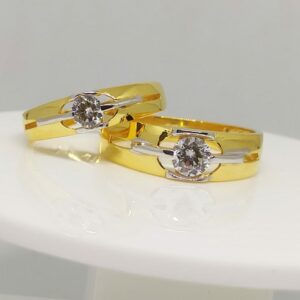 916 22 carat diamond couple rings