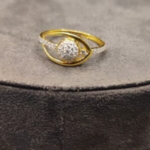 22kt gold circular ring