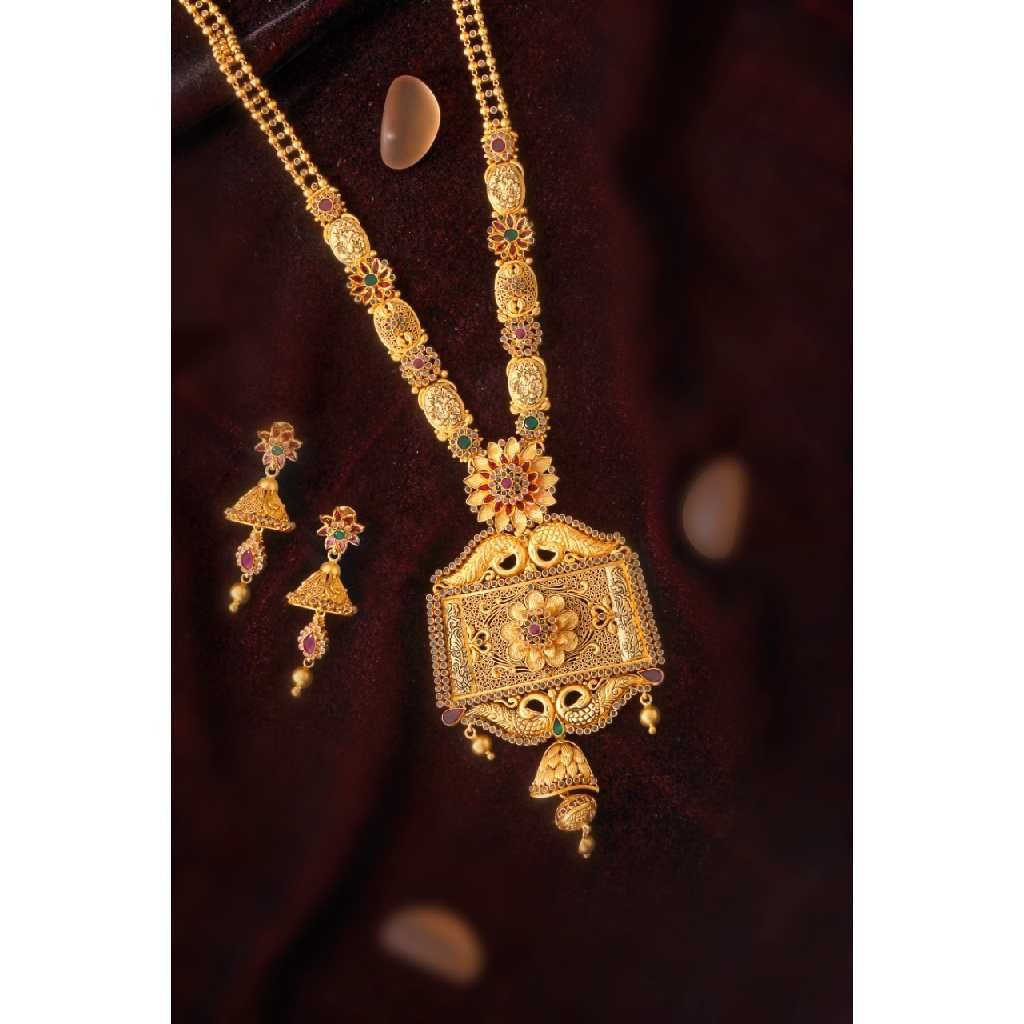 22KT Gold Antique Bridal Long Set