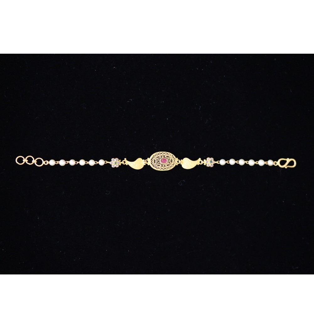 22KT Yellow Gold Ladies modern Lucky (Bracelet)