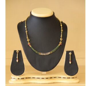 22KT Gold Ladies Polki Antique Moti Mala