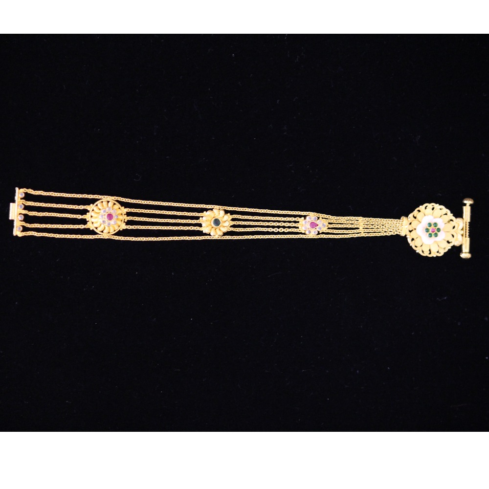 22KT Yellow Gold Ladies Indian Designer Bracelet