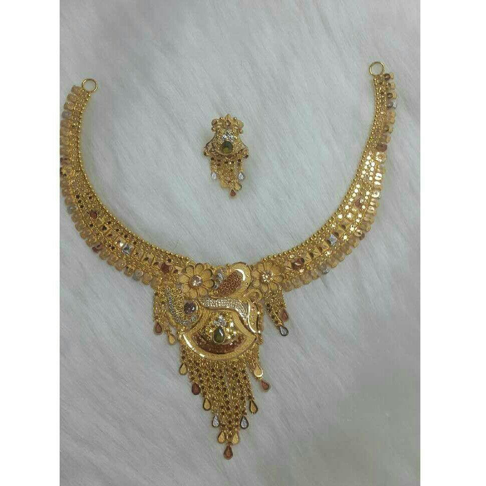 916 Gold Antique Ladies Indian Vertical Half Set