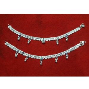 Silver Ladies Indian Bombay Fancy Payal White