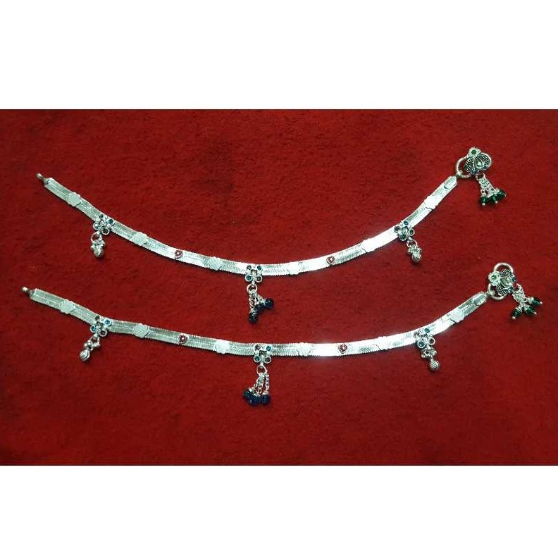 Silver Ladies Indian Bombay Fancy Payal White