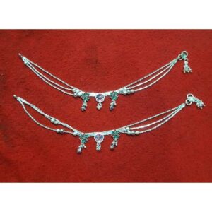 Silver Ladies Indian Bombay Fancy Payal White