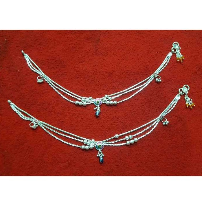 Silver Ladies Indian Fancy Bombay Payal White