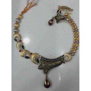 22KT Gold Ladies Indian Handmade Fancy Necklace Set