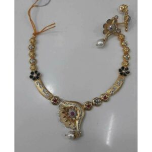 22KT Gold Ladies Indian Handmade Fancy Necklace Set
