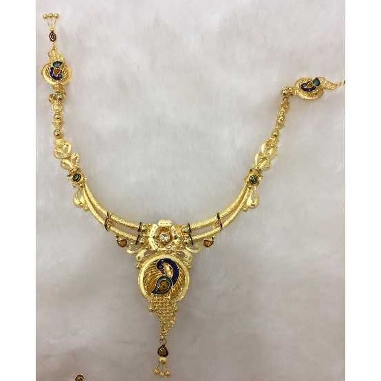 22KT Gold Ladies Indian Fancy Necklace Set