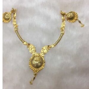 22KT Gold Ladies Indian Fancy Necklace Set