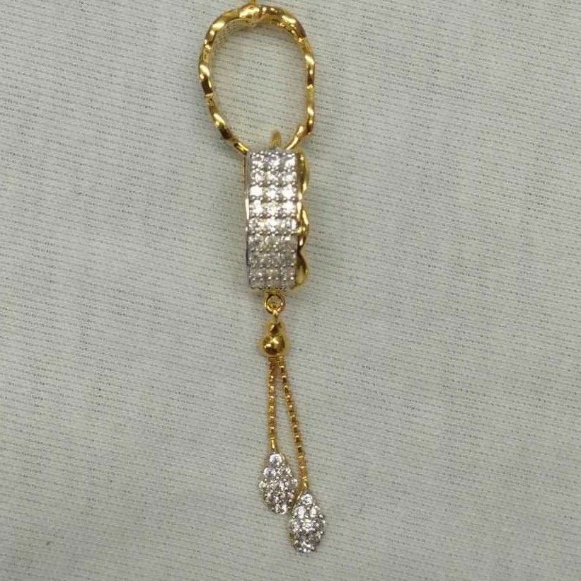 916 Gold Ladies Indian Heart V Prong Bali