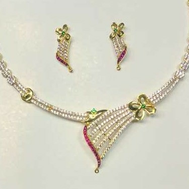 22K Gold Ladies Indian Fancy Necklace Set
