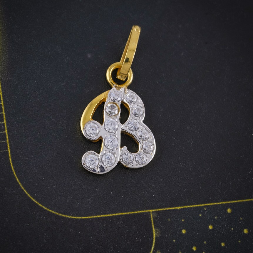 cz letter pendant
