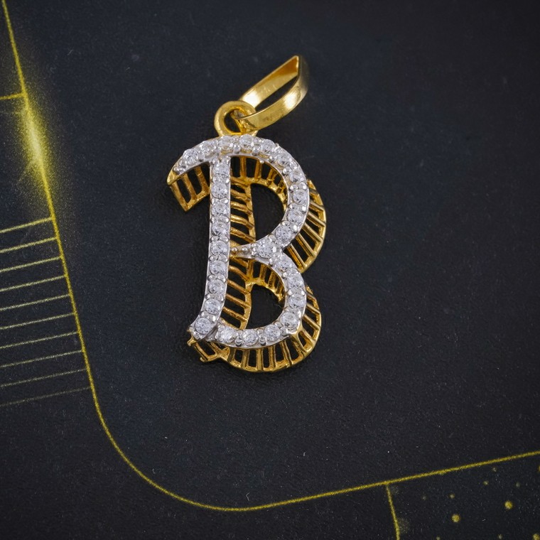 cz letter pendant