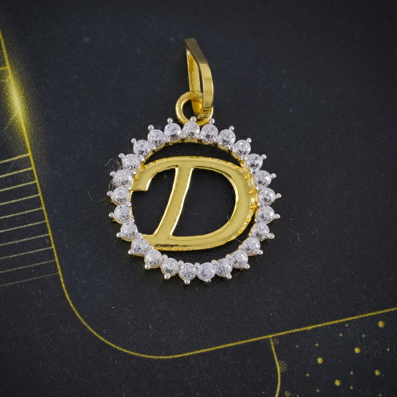 cz letter pendant