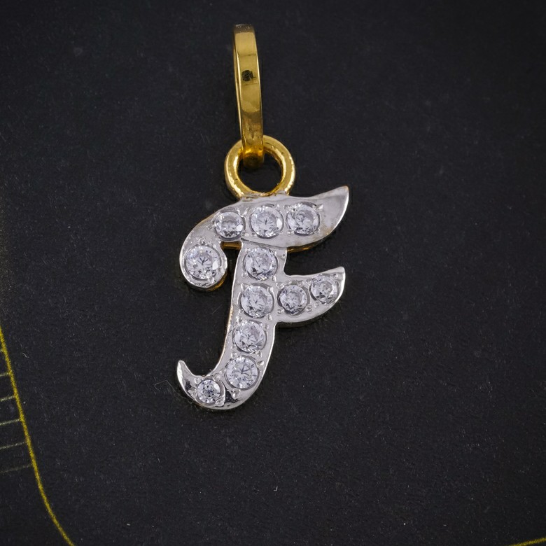 cz letter pendant