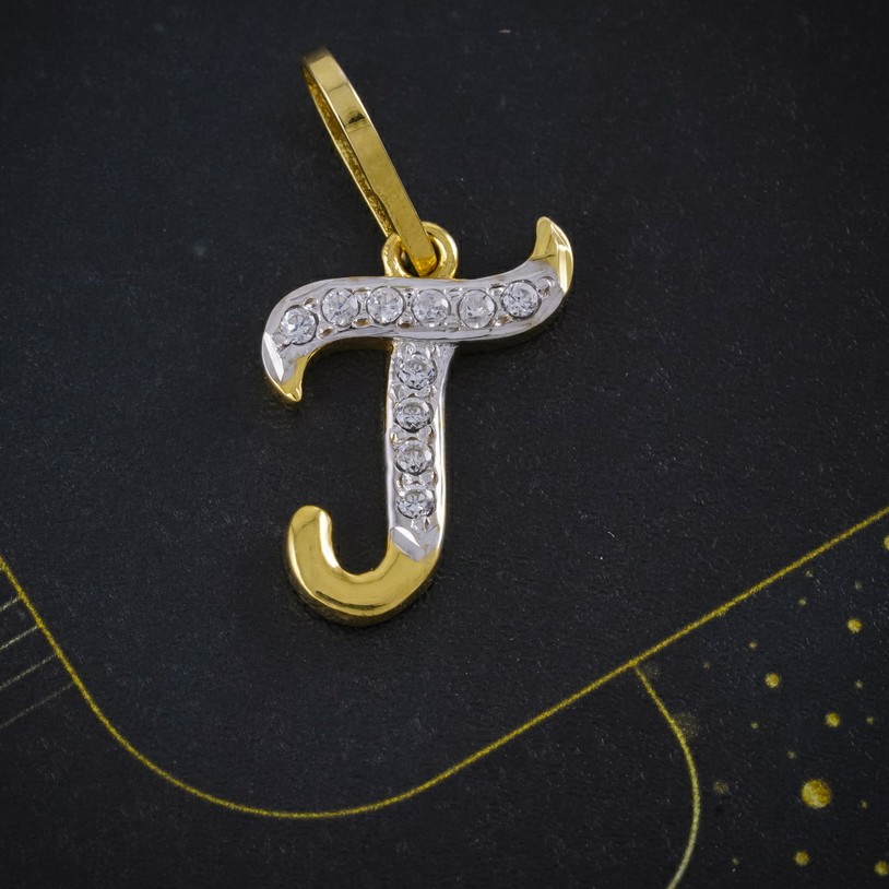 cz letter pendant
