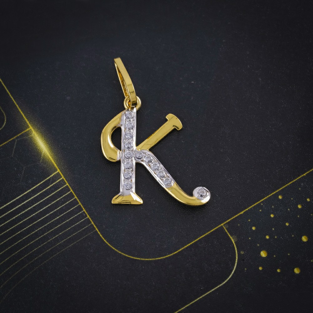 cz letter pendant