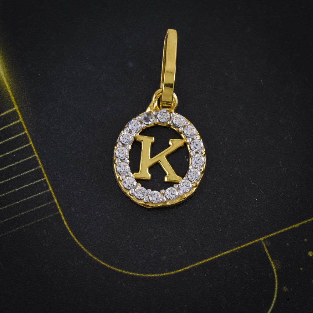 cz letter pendant
