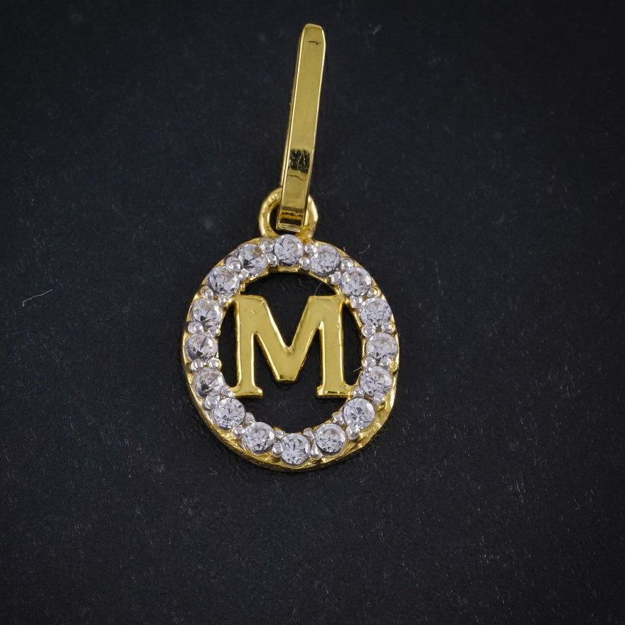 cz letter pendant