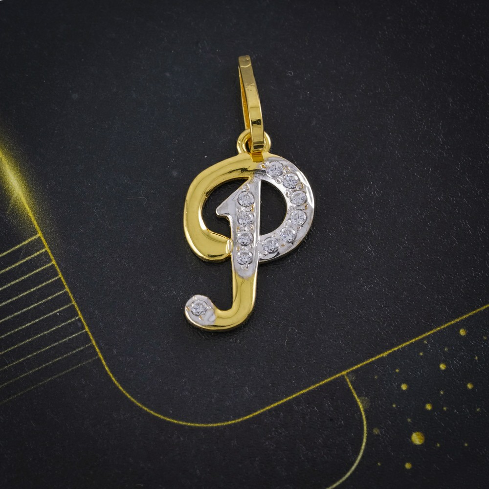 cz letter pendant