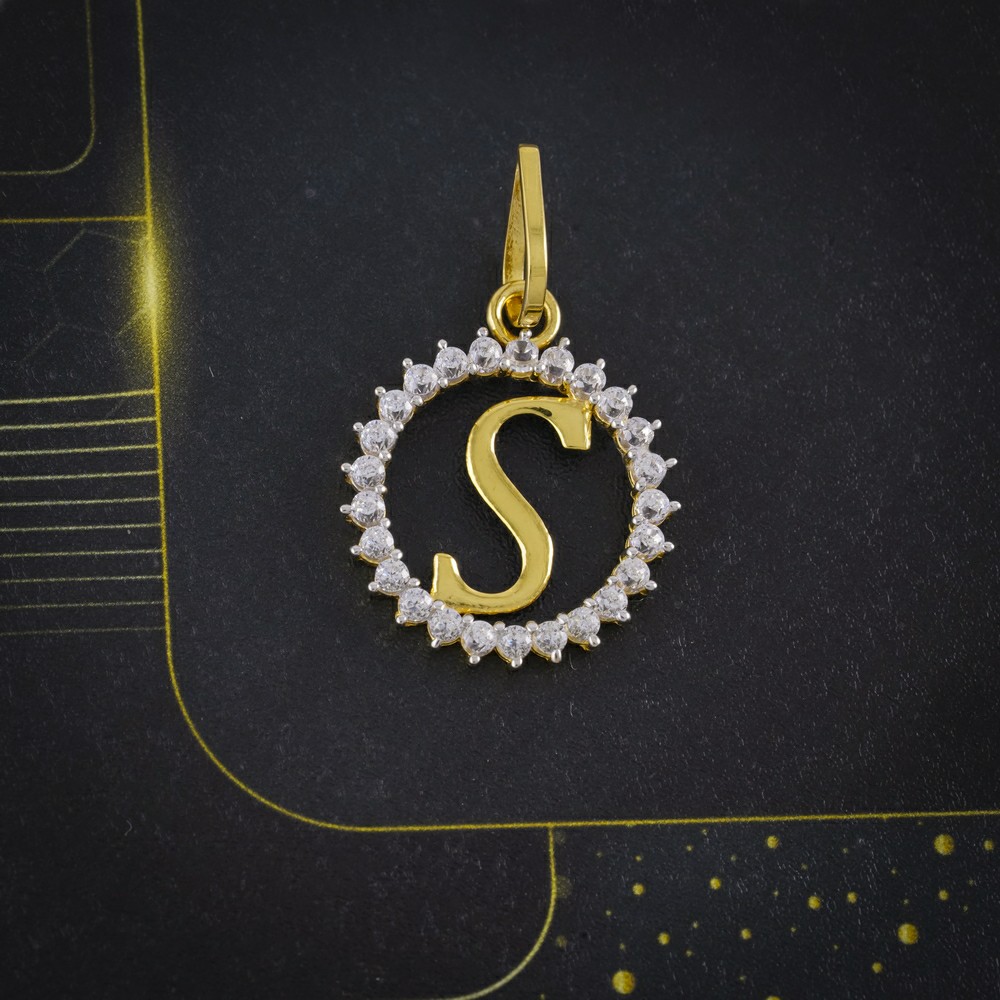cz letter pendant