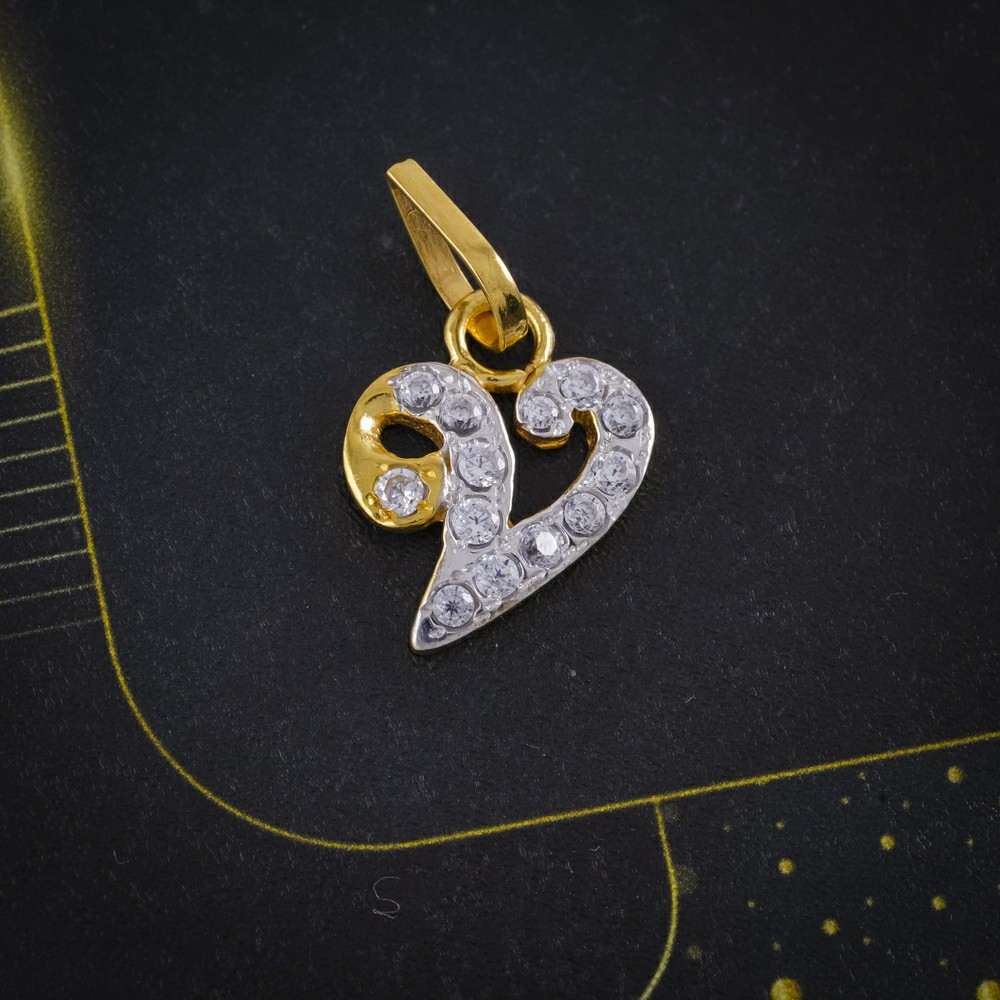 cz letter pendant
