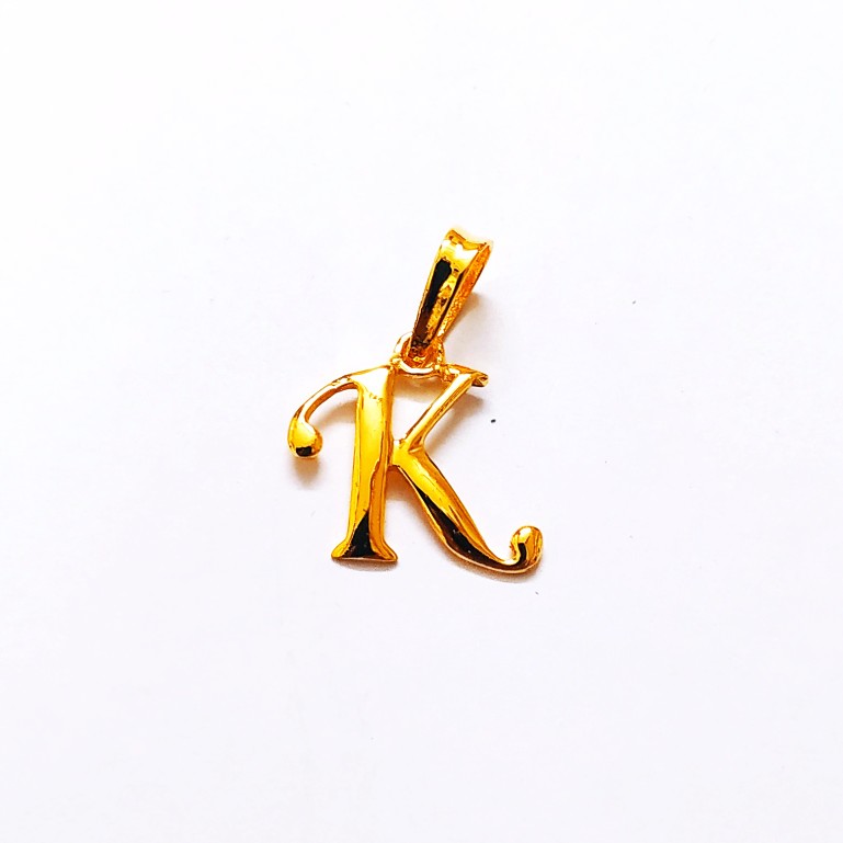 Plain casting letter pendant
