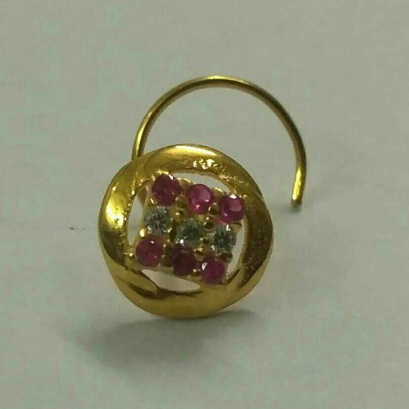 Classic 916 Gold Diamond Nosepin