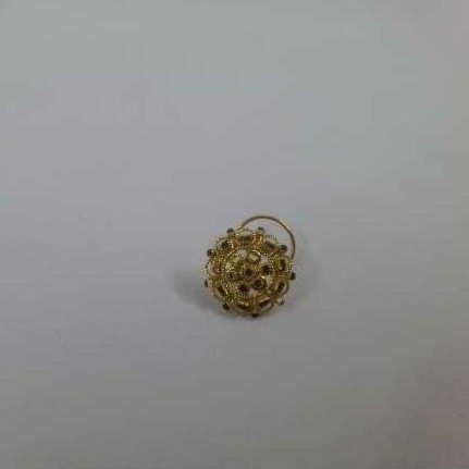 Fancy Handmade Gold Nosepin Yellow